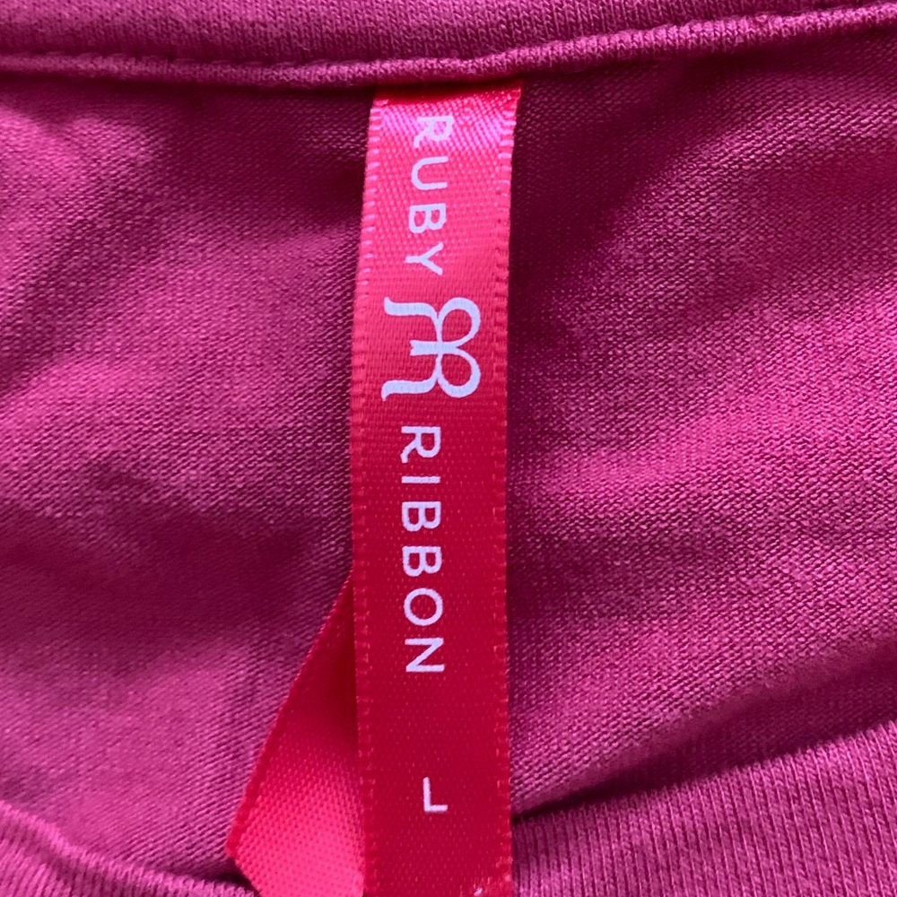 Ruby Ribbon Red Ruffle Blouse - Size Large - Picture 6 of 11
